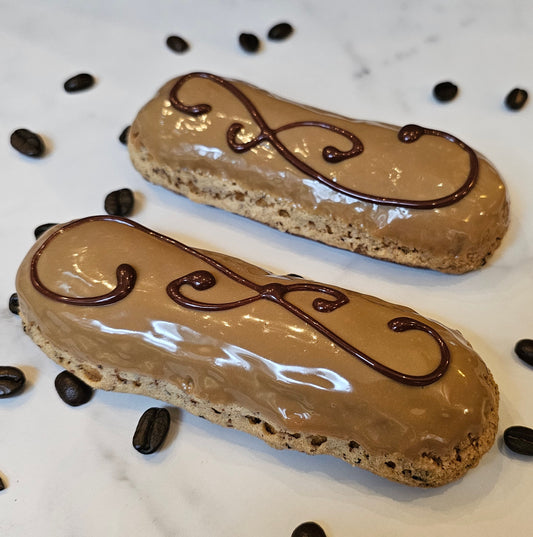 Two Coffee Éclair side by side.